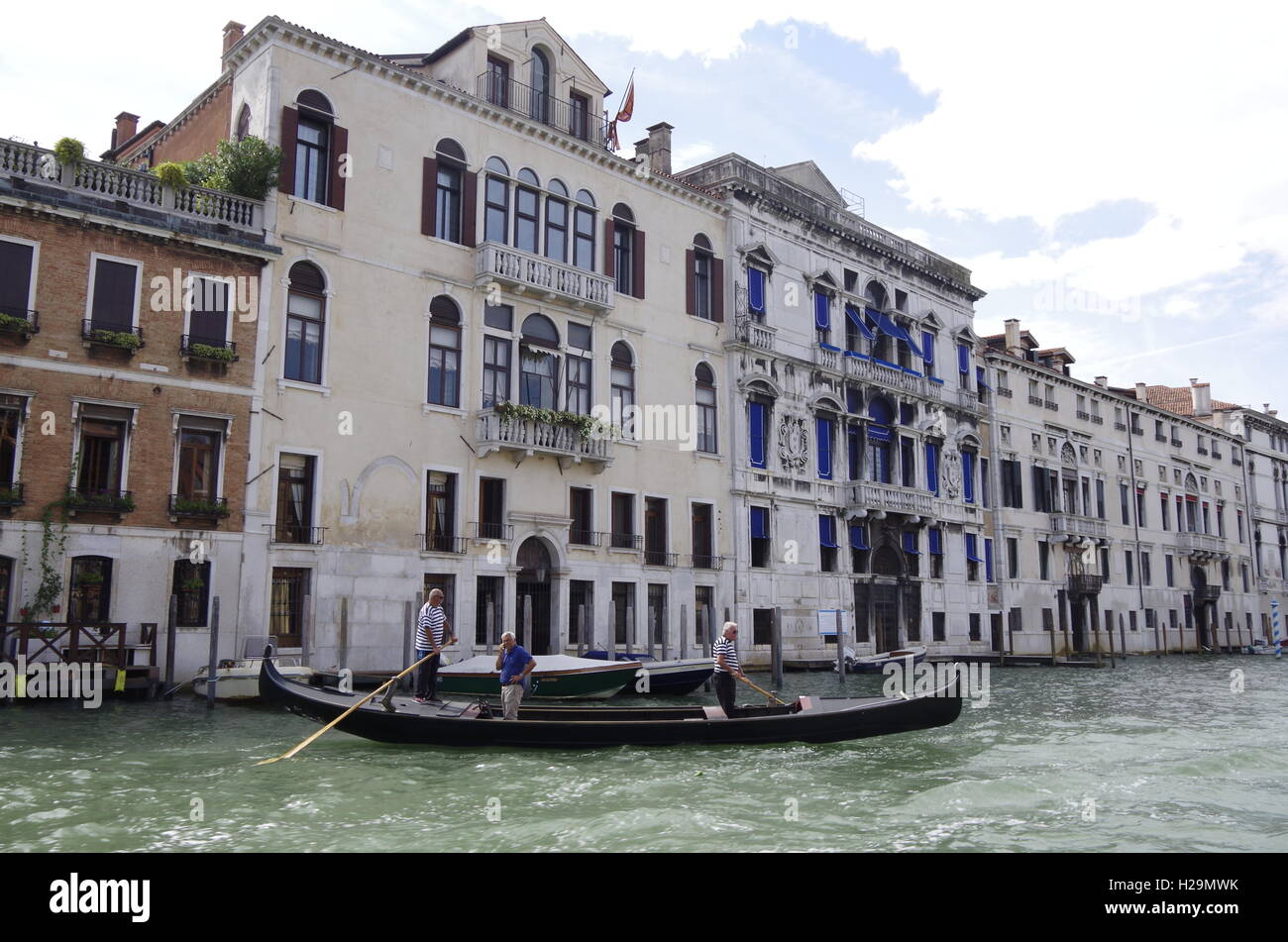 Venedig, Italien, Palazzi Ecke Gheltof & Casa Nuova Stockfoto