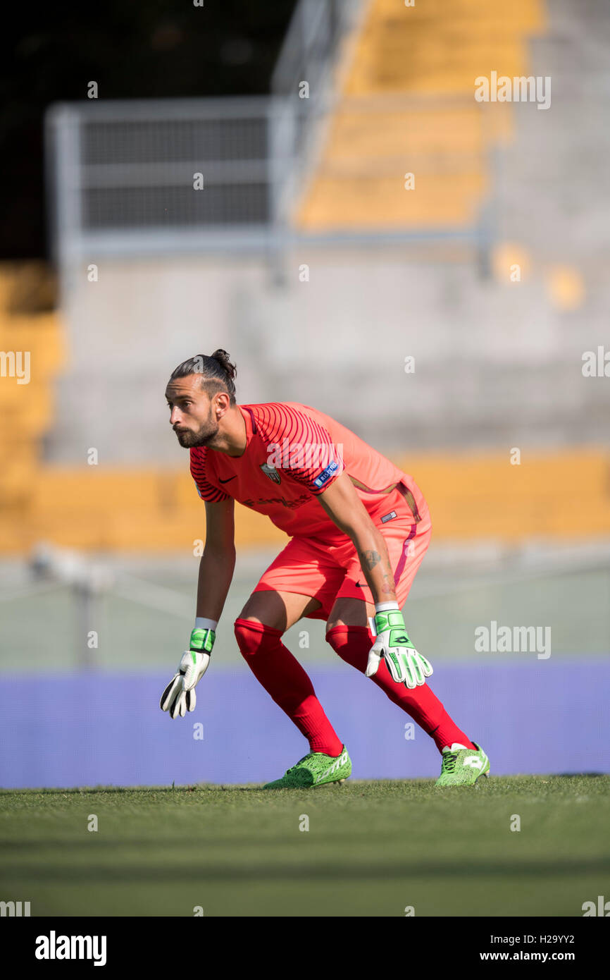 Pisa, Italien. 24. Sep, 2016. Ivan Lanni (Ascoli) Fußball: Italienische "Serie B" match zwischen Pisa 2-1 Ascoli im Arena Garibaldi - Stadio Romeo Anconetani in Pisa, Italien. © Maurizio Borsari/AFLO/Alamy Live-Nachrichten Stockfoto