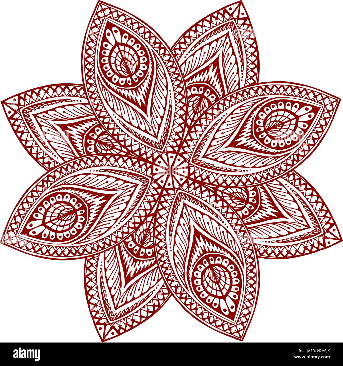 Mandala. Schöne Vintage Runde Muster. Vektor-Illustration von Ethno-Stil Stock Vektor