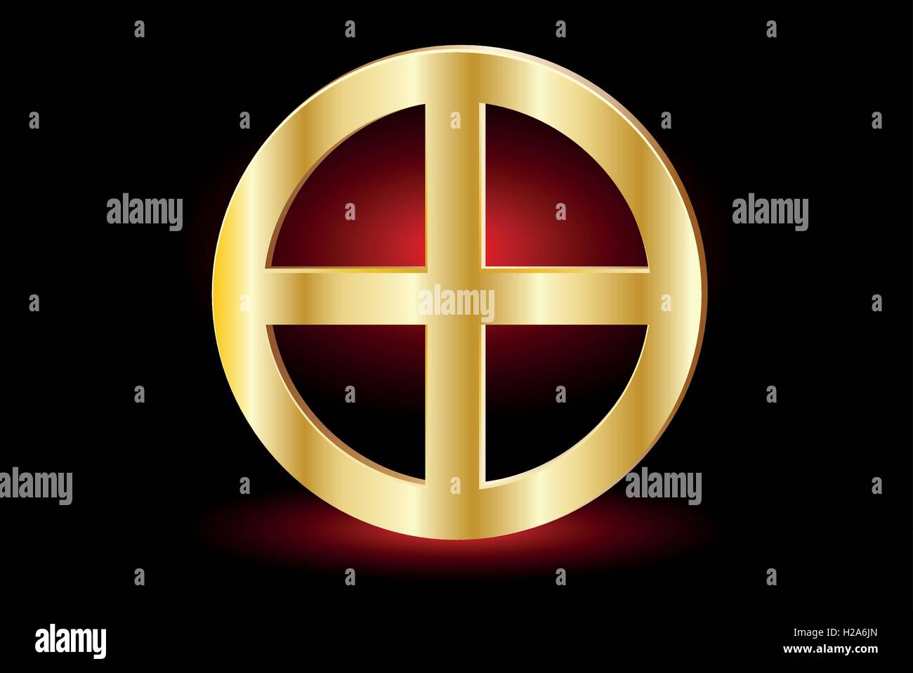 Celtic cross Kreuz in einem Kreis Alamy