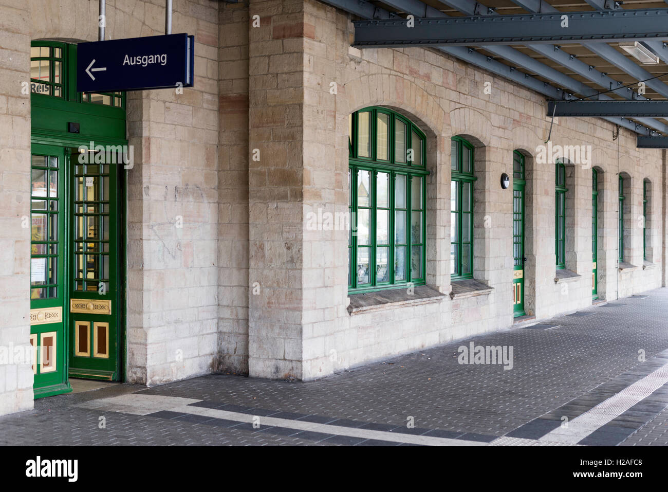 Altbau der Bahnhof Wernigerode im Harz Deutschlands, Beginn der Dampfzug zum brocken Stockfoto