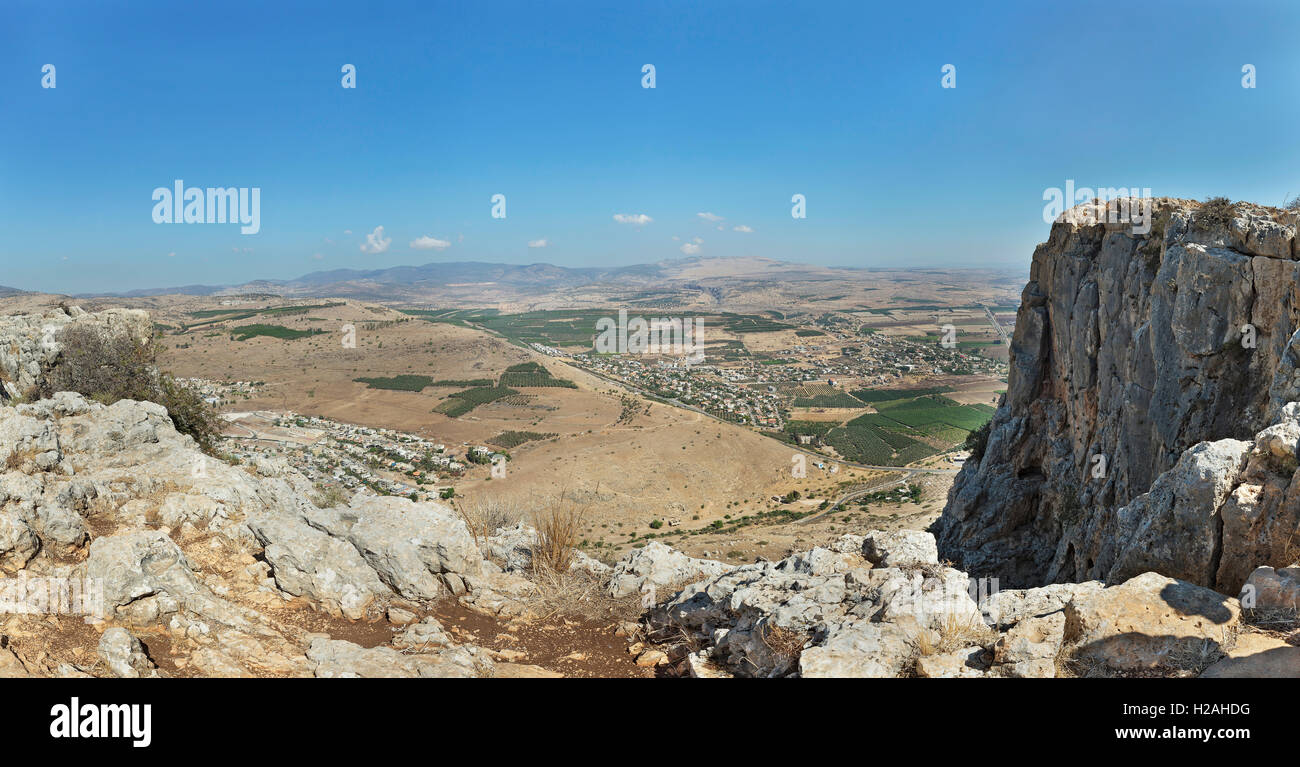 schöne Aussicht vom Arbel-Berg in Israel Stockfoto