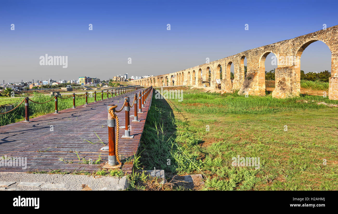 Aquädukt Kamares. Larnaca. Zypern. Stockfoto