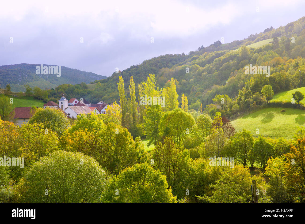 Aribe auf Azcoa Tal der Pyrenäen in Navarra-Spanien Stockfoto