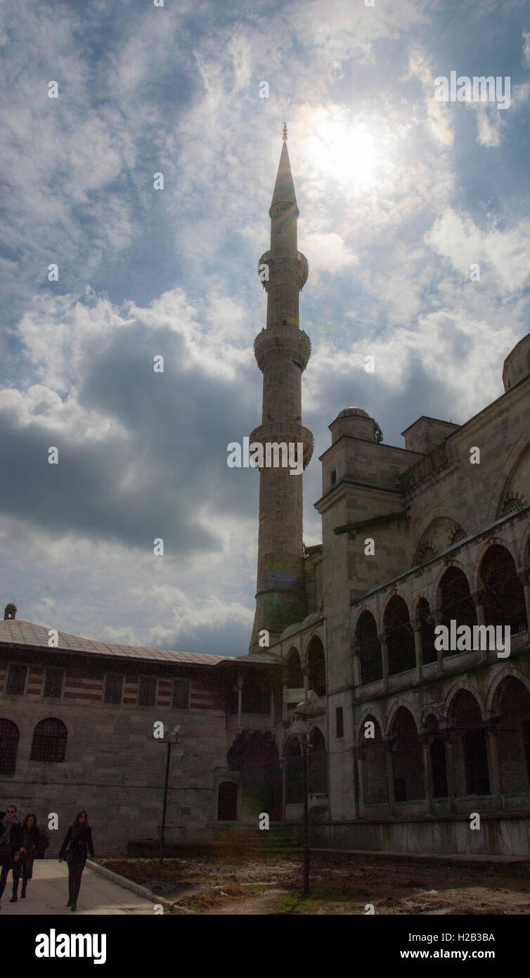 Äußere blaue Moschee, Istanbul, Türkei Stockfoto