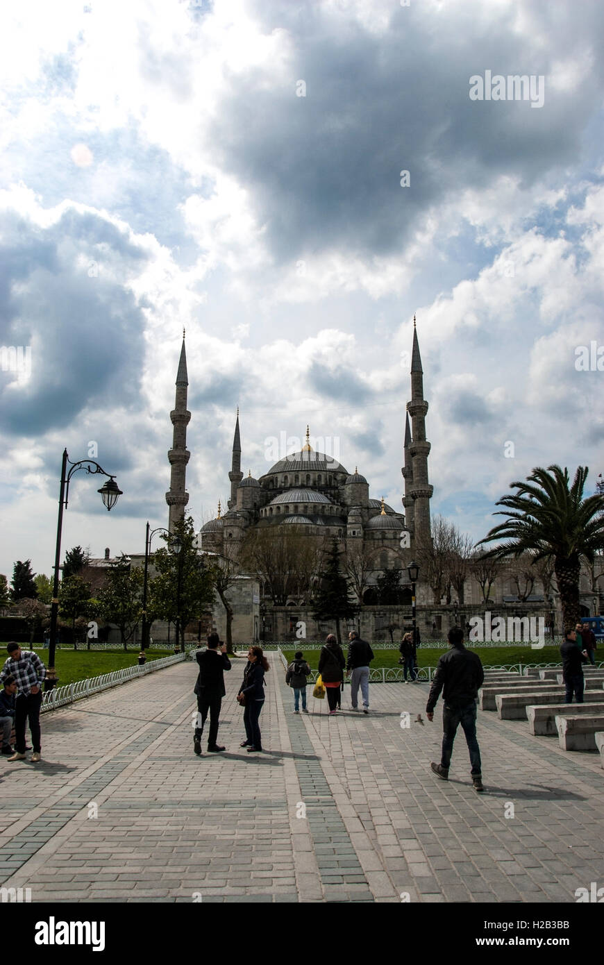 Äußere blaue Moschee, Istanbul, Türkei Stockfoto