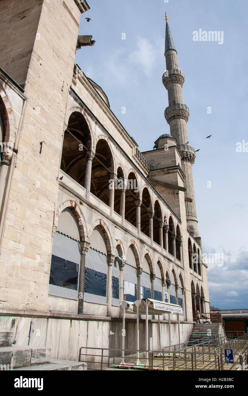 Äußere blaue Moschee, Istanbul, Türkei Stockfoto