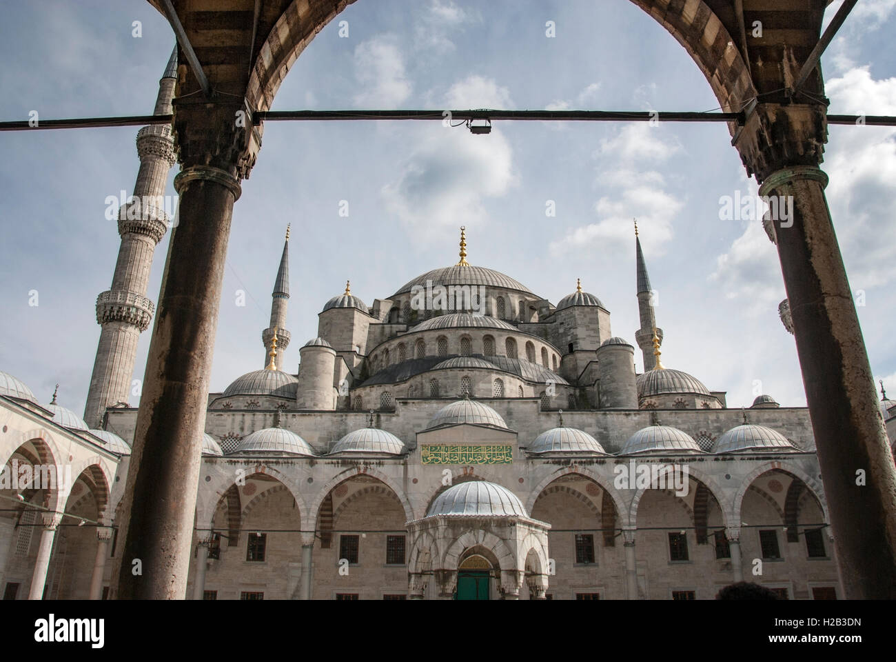 Äußere blaue Moschee, Istanbul, Türkei Stockfoto