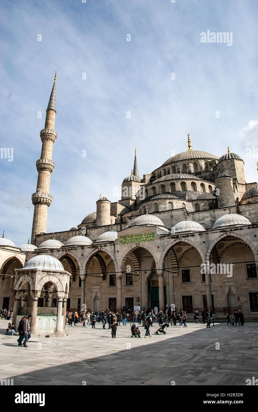Äußere blaue Moschee, Istanbul, Türkei Stockfoto