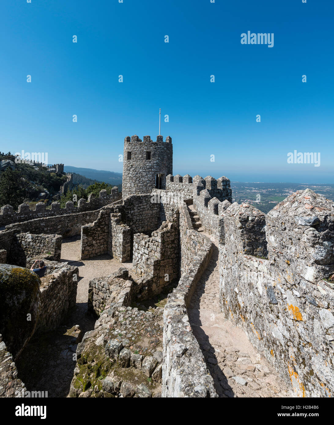Castelo Dos Mouros, Burg der Mauren, Sintra, Portugal Stockfoto