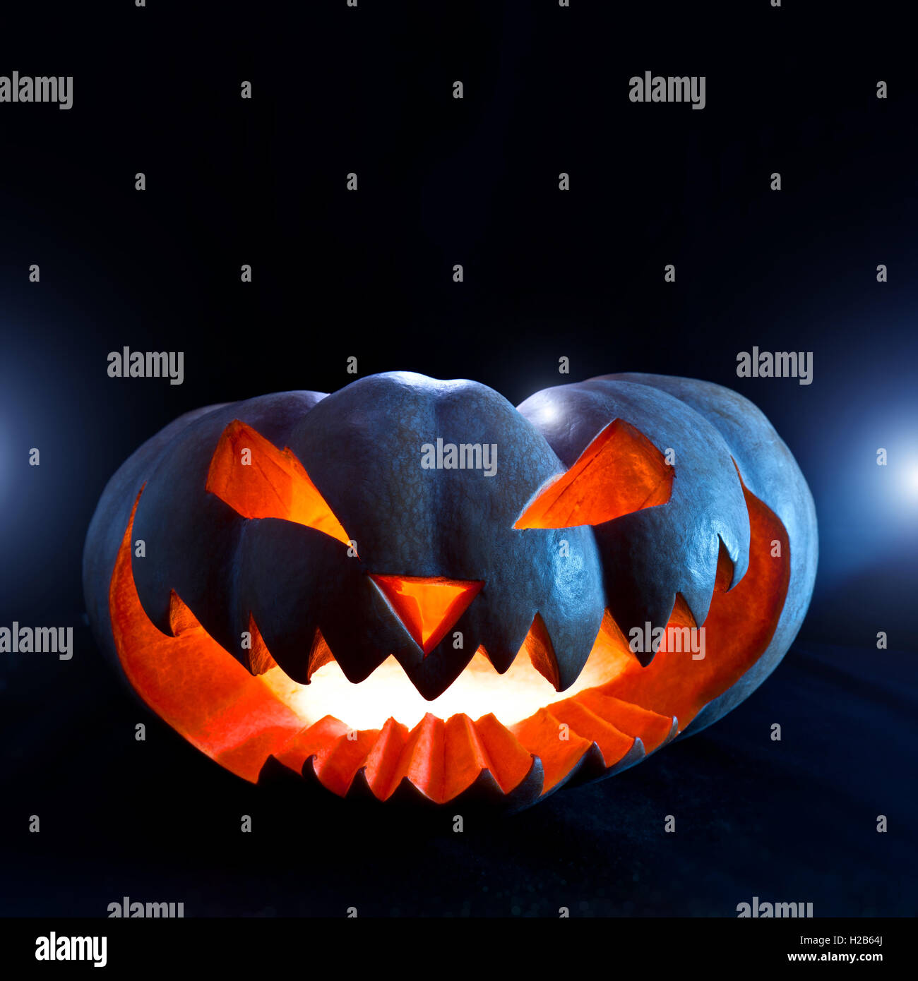 Halloween Kürbis-Kerze Licht Stockfoto