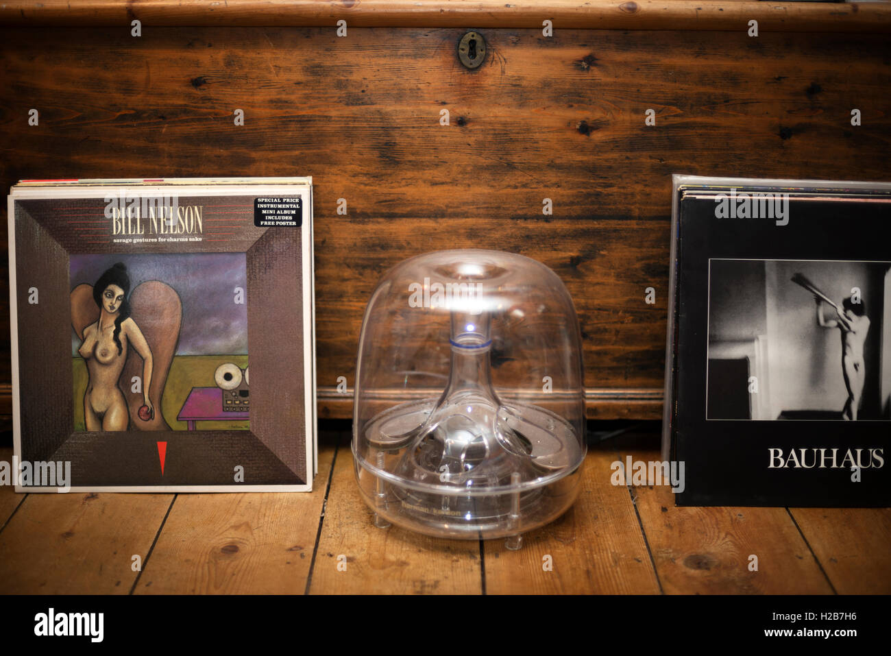 Bill Nelson und Bauhaus-Alben Stockfoto