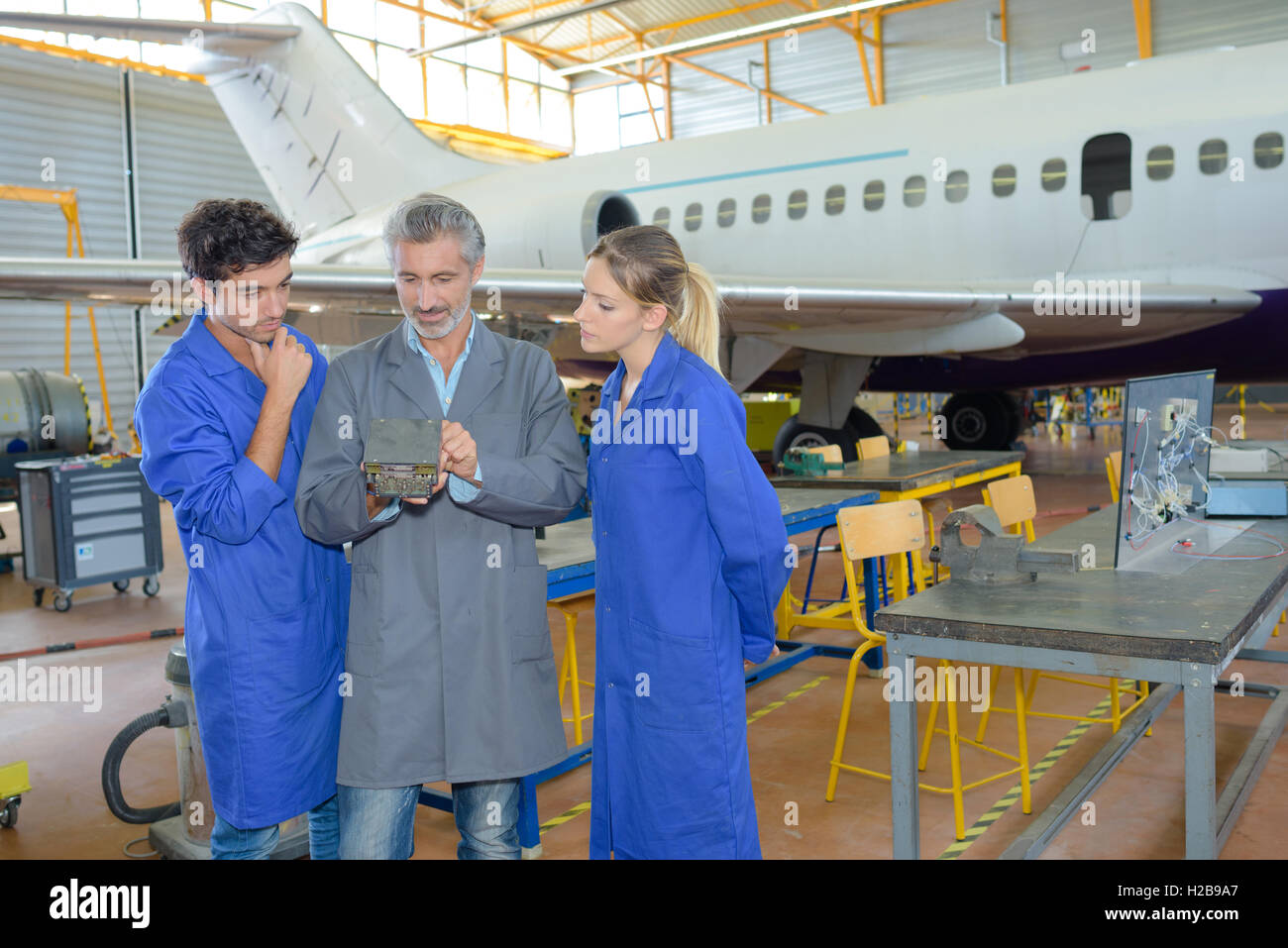 im hangar Stockfoto