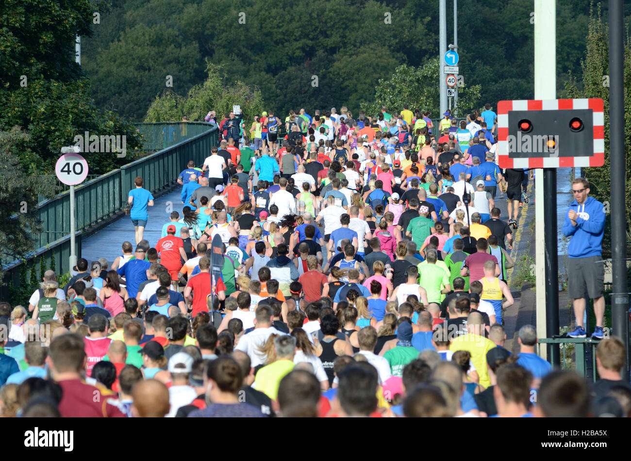 Großen Bristol Halbmarathon 2016 Läufer Stockfoto