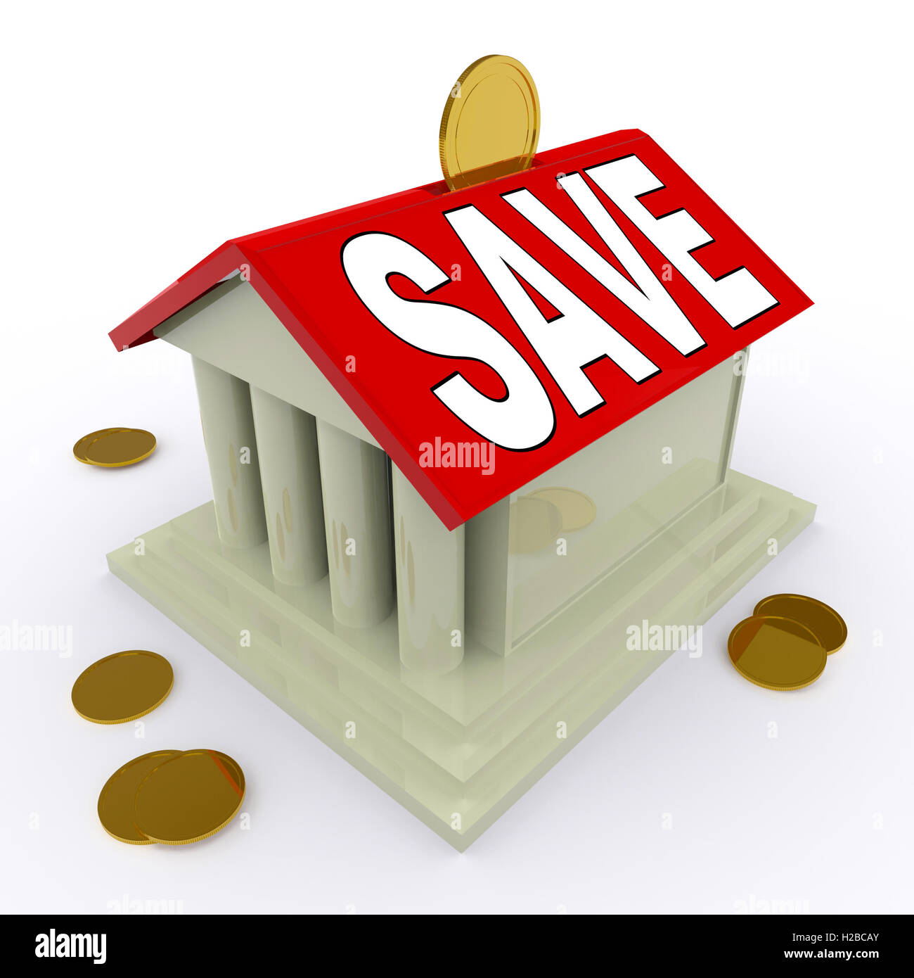 Haus-Mittel für Kaution oder zu Hause sparen Spartipps Stockfoto