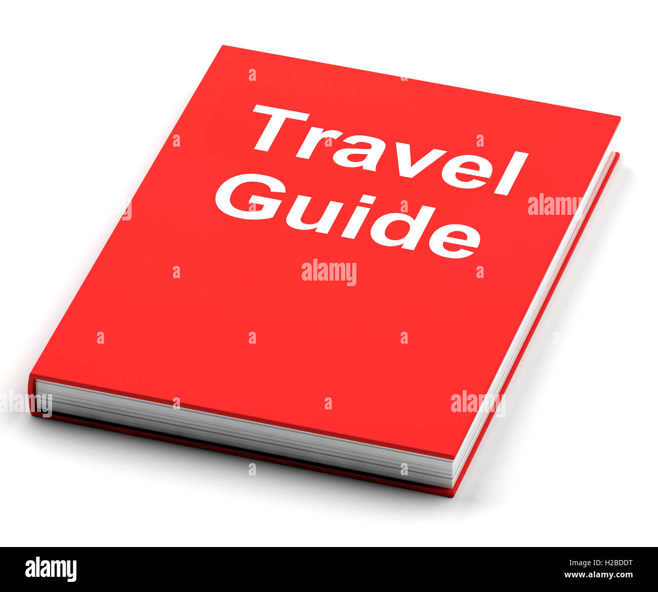 Reiseführer Buch zeigt Informationen über Reisen Stockfoto