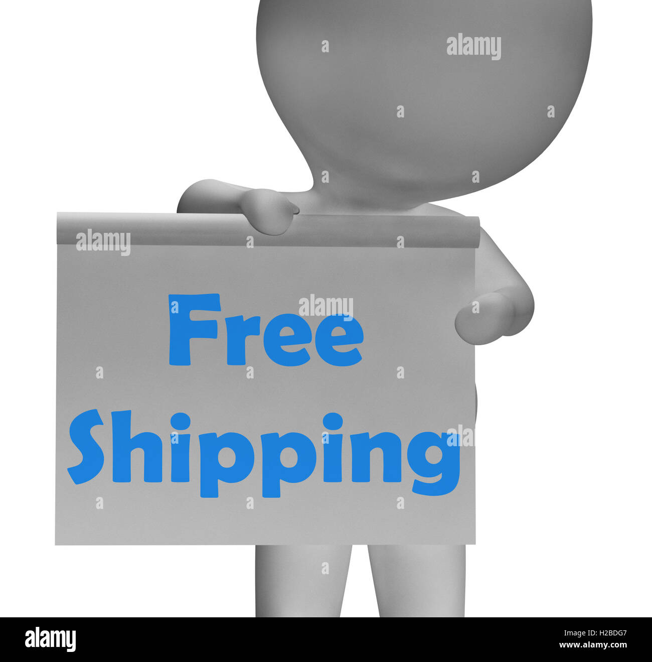 Kostenloser Versand Zeichen bedeutet Versand ohne Kosten Stockfoto