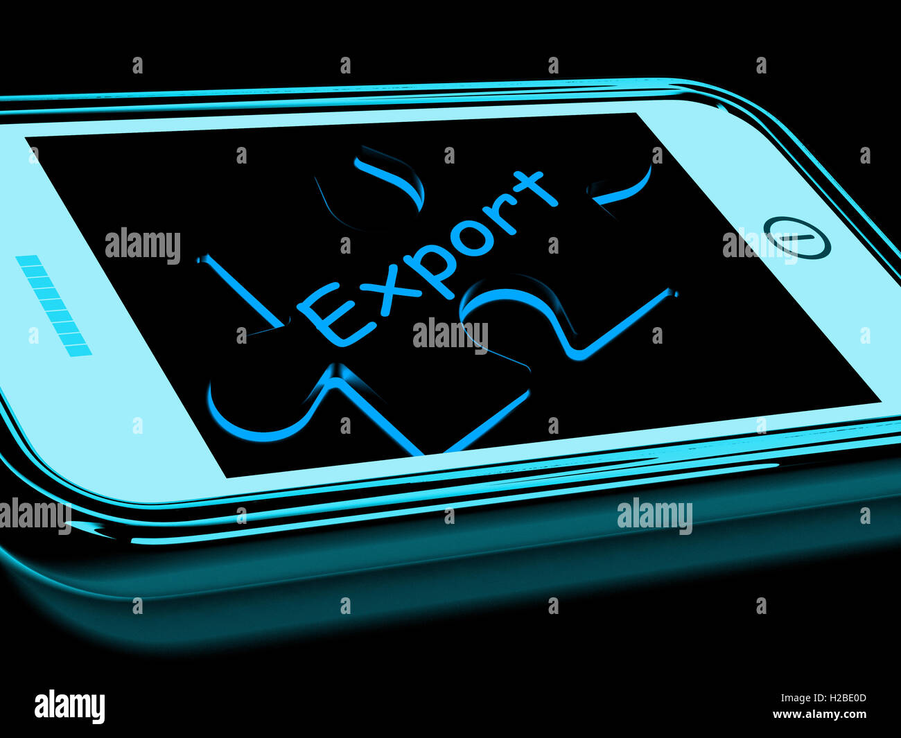 Exportieren Sie Smartphone bedeutet Schiff im Ausland und verkaufen im Ausland zu Stockfoto