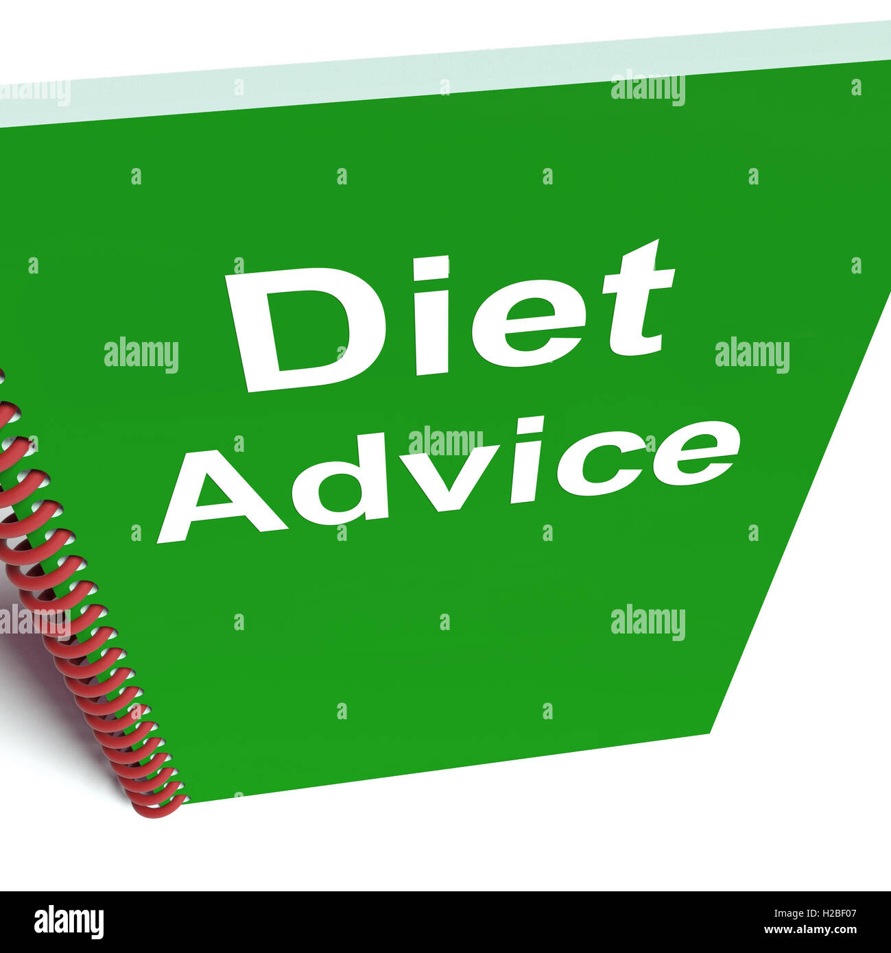 Diätberatung auf Notebook zeigt gesunde Ernährung Stockfoto