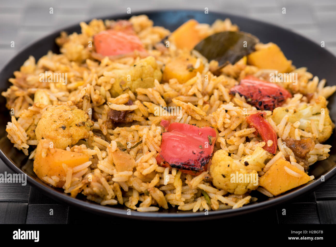 Gemüse Biryani indisches Essen Stockfoto