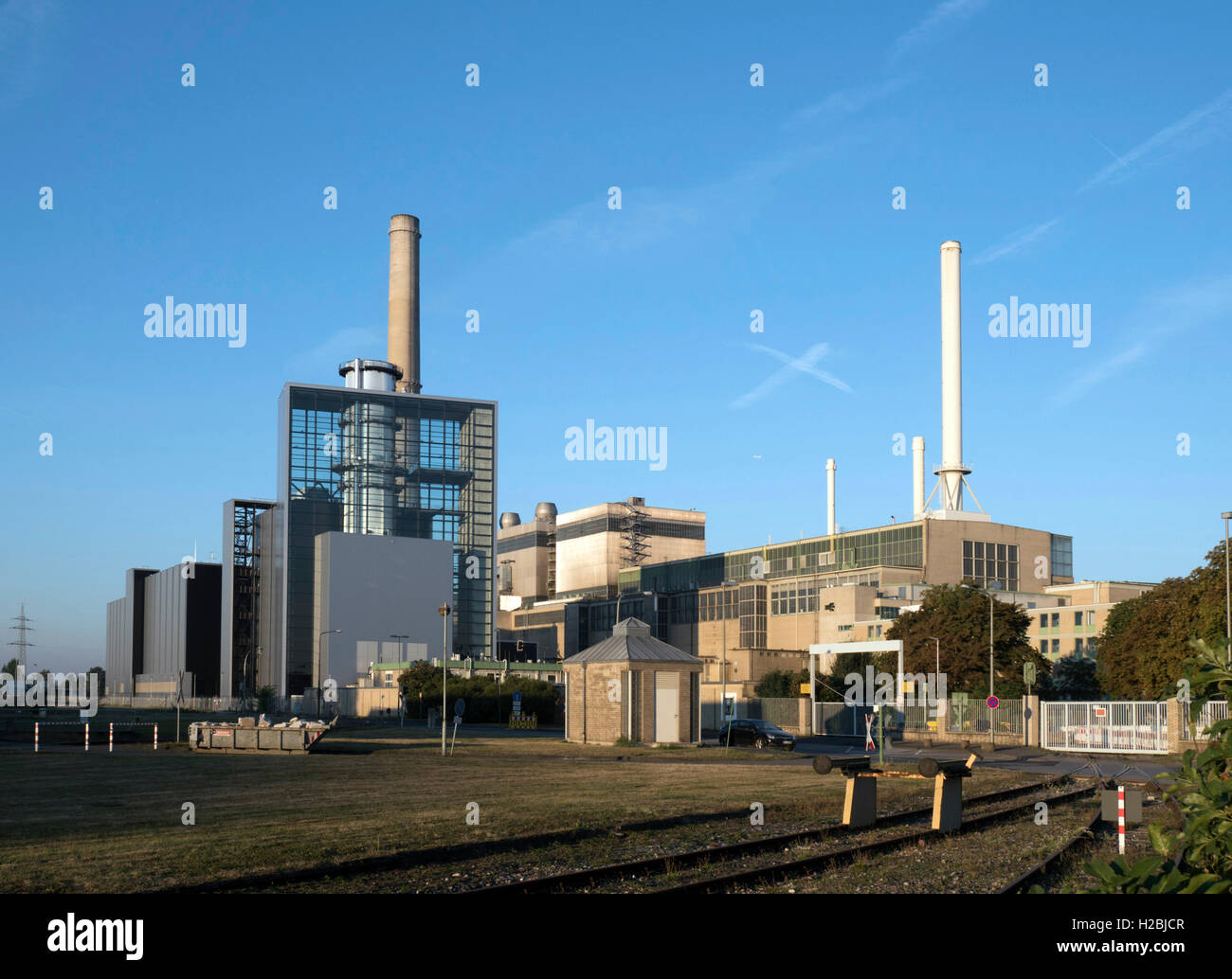 Kraftwerk Lausward, feuerte Erdgas Kraftwerk Stockfoto