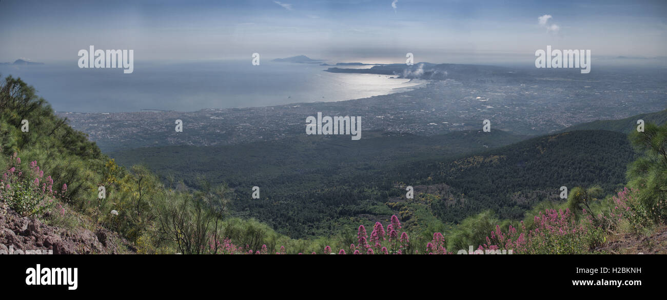 Blick vom Vesuv Stockfoto