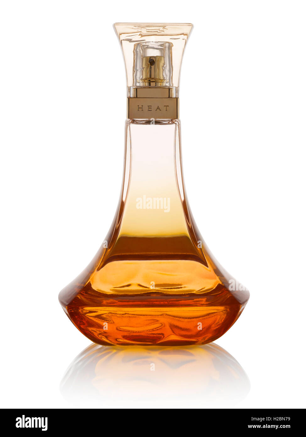 Beyonce Heat Frauen Eau de Parfum Flasche Produktbild mit Reflexion Stockfoto