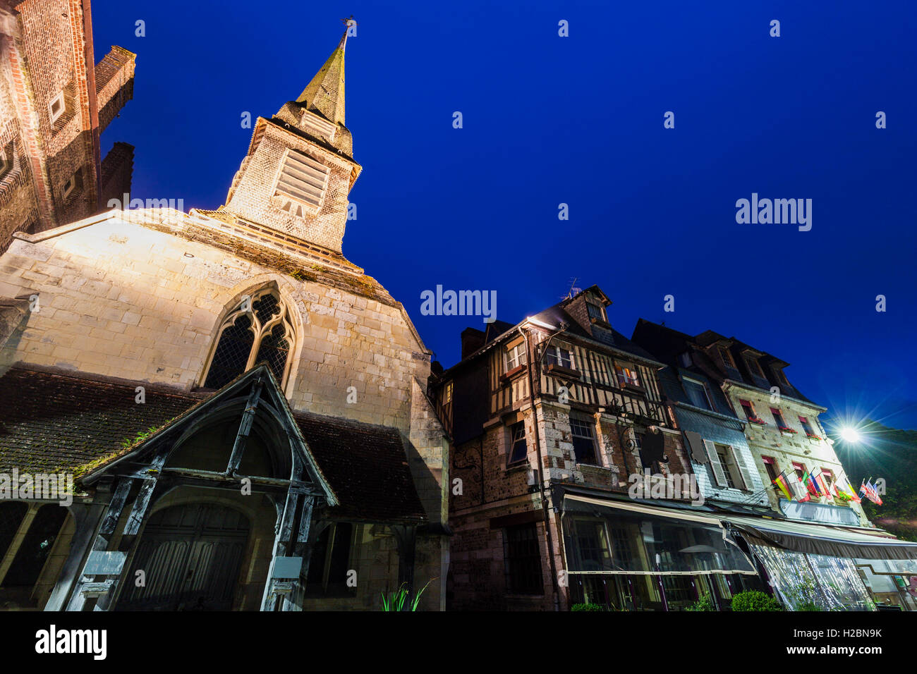 Saint-Etiennei Kirche in Honfleur. Honfleur, Normandie, Frankreich. Stockfoto