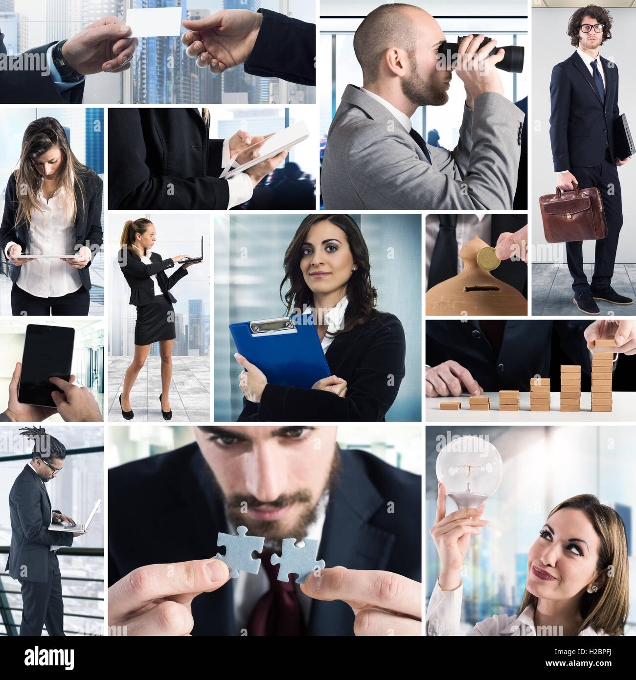 Unternehmen Leben collage Stockfoto