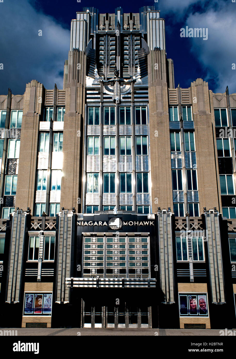 Niagara Mohawk Art Deco Gebäude in Syracuse, New York Stockfoto