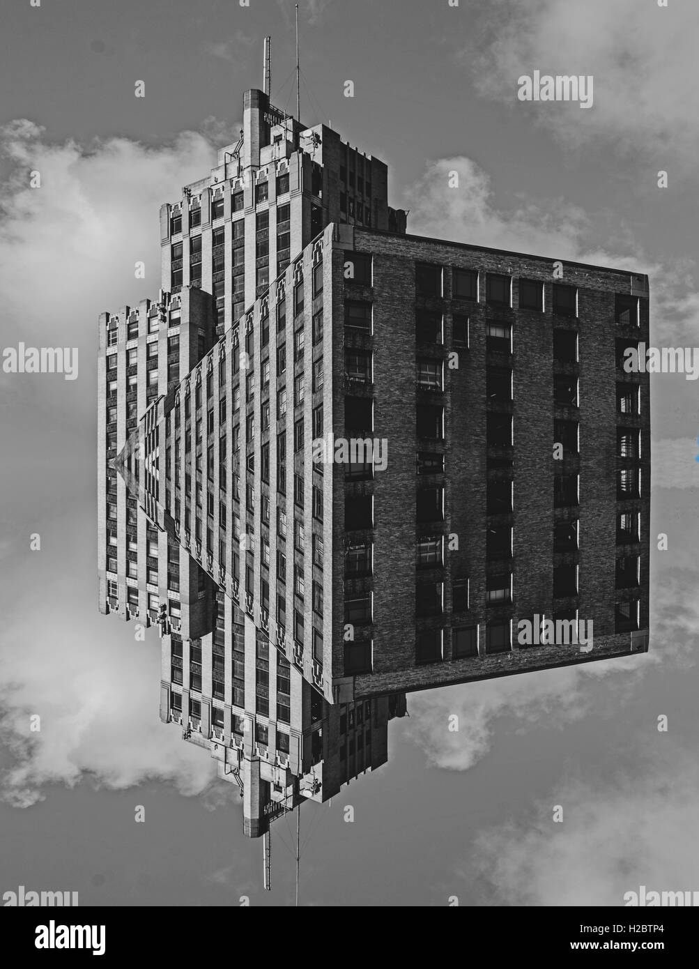 Eine Abstraktion eines Bürogebäudes in Syracuse, New York Stockfoto