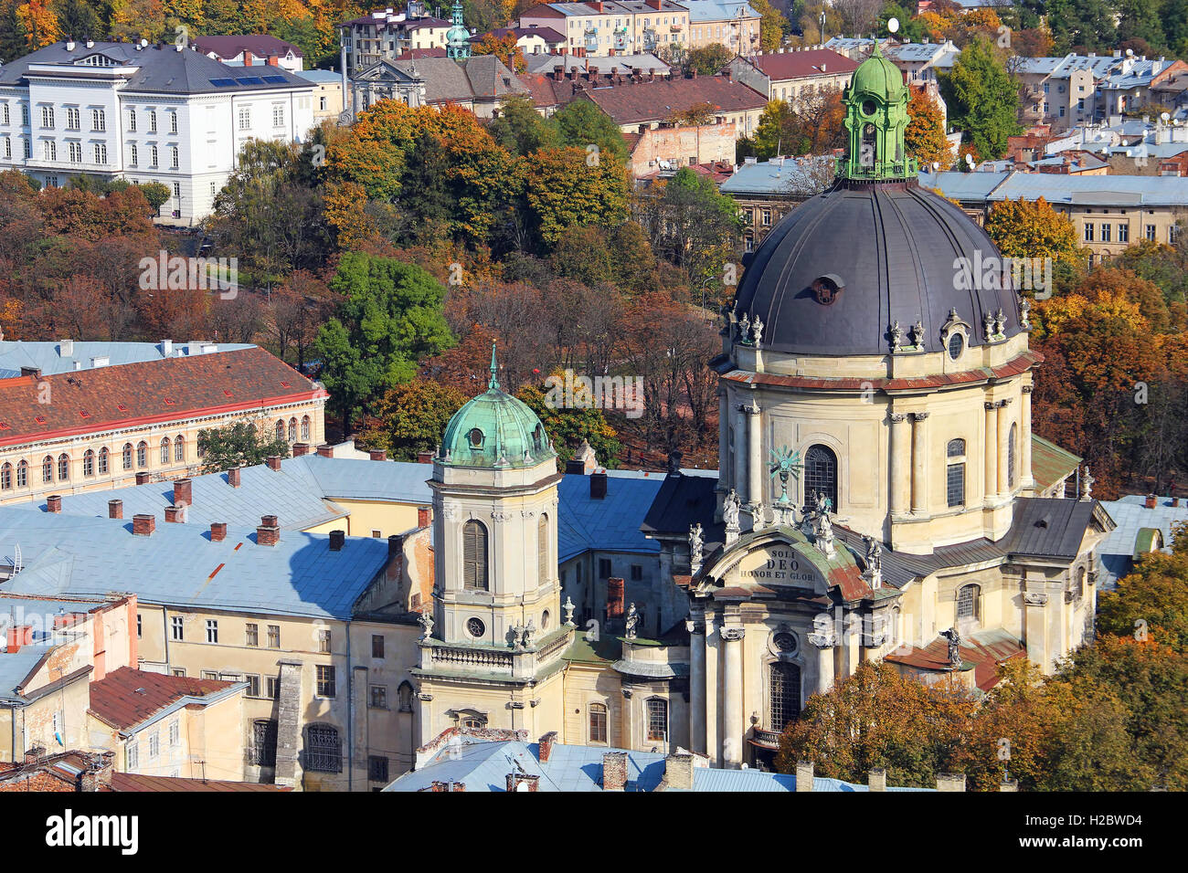 Dominikanerkirche (St. Eucharistie Kirche), Lemberg, Ukraine Stockfoto