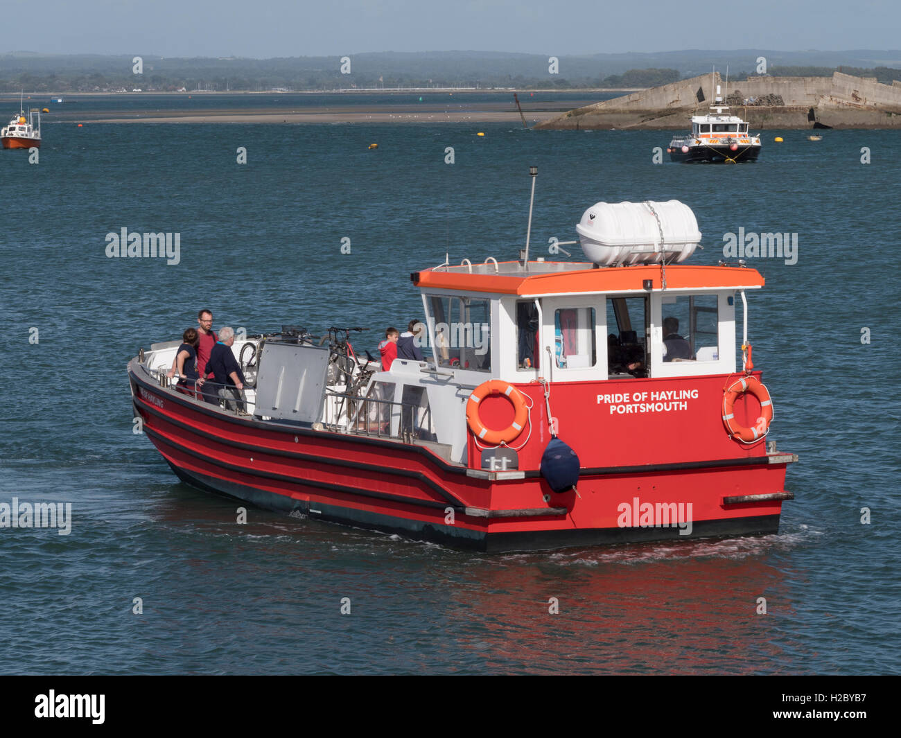 'Stolz von Hayling', Hayling Fähre zwischen Eastney und Hayling Island, Langstone Harbour, Hampshire, England, UK Stockfoto