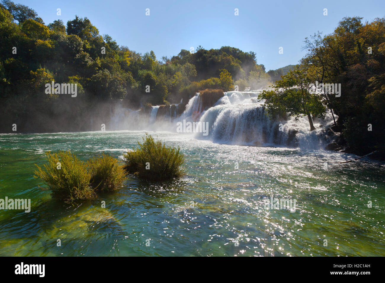 Skradinski Buk Wasserfall, Krka Fluss Nationalpark, Kroatien, Stockfoto