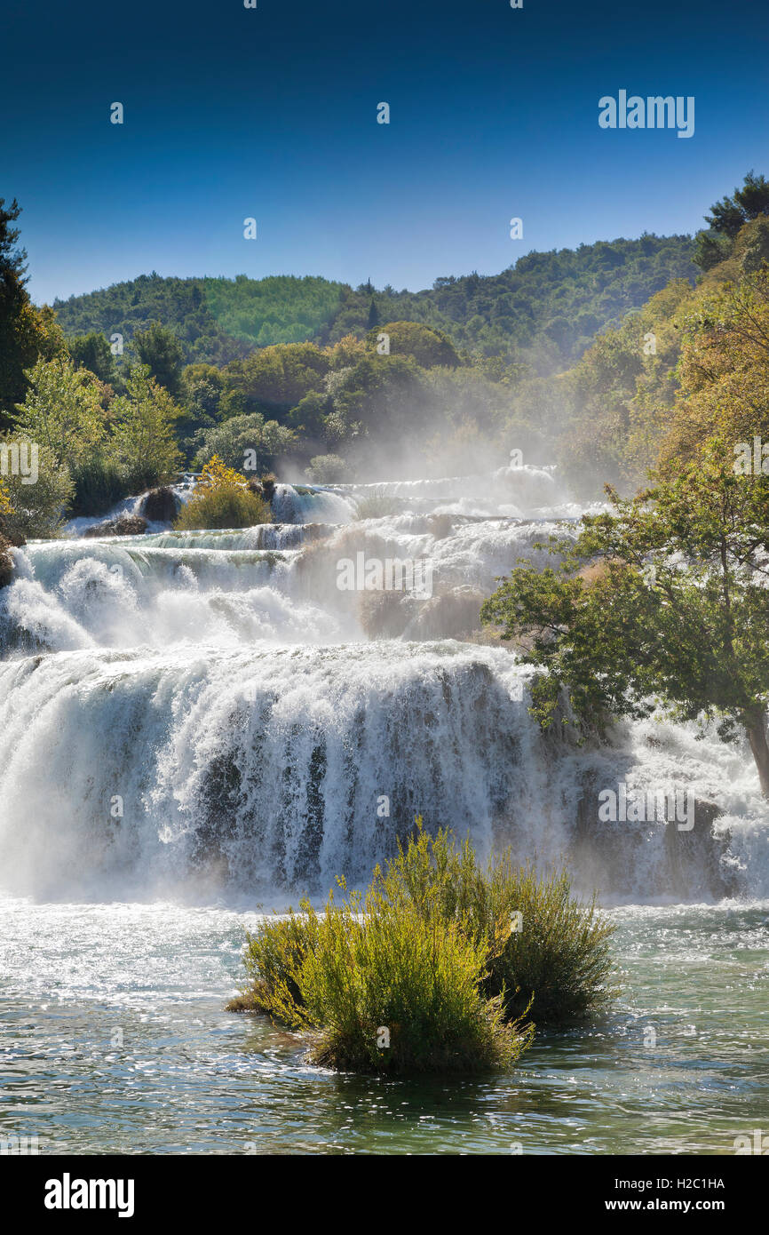 Skradinski Buk Wasserfall, Krka Fluss Nationalpark, Kroatien, Stockfoto