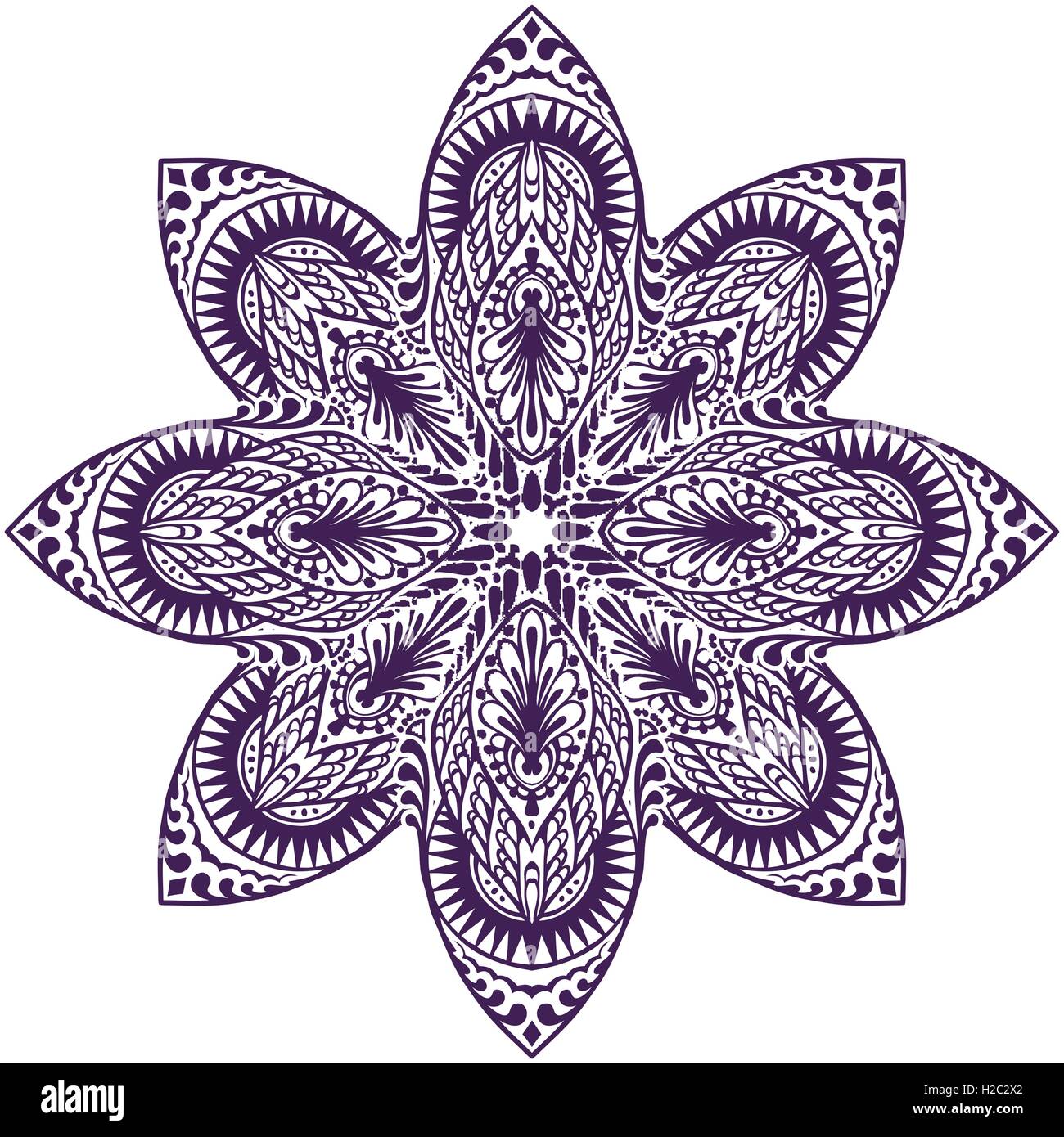 Mandala. Vintage dekoratives Element. Orientalische Muster, Vektor-illustration Stock Vektor