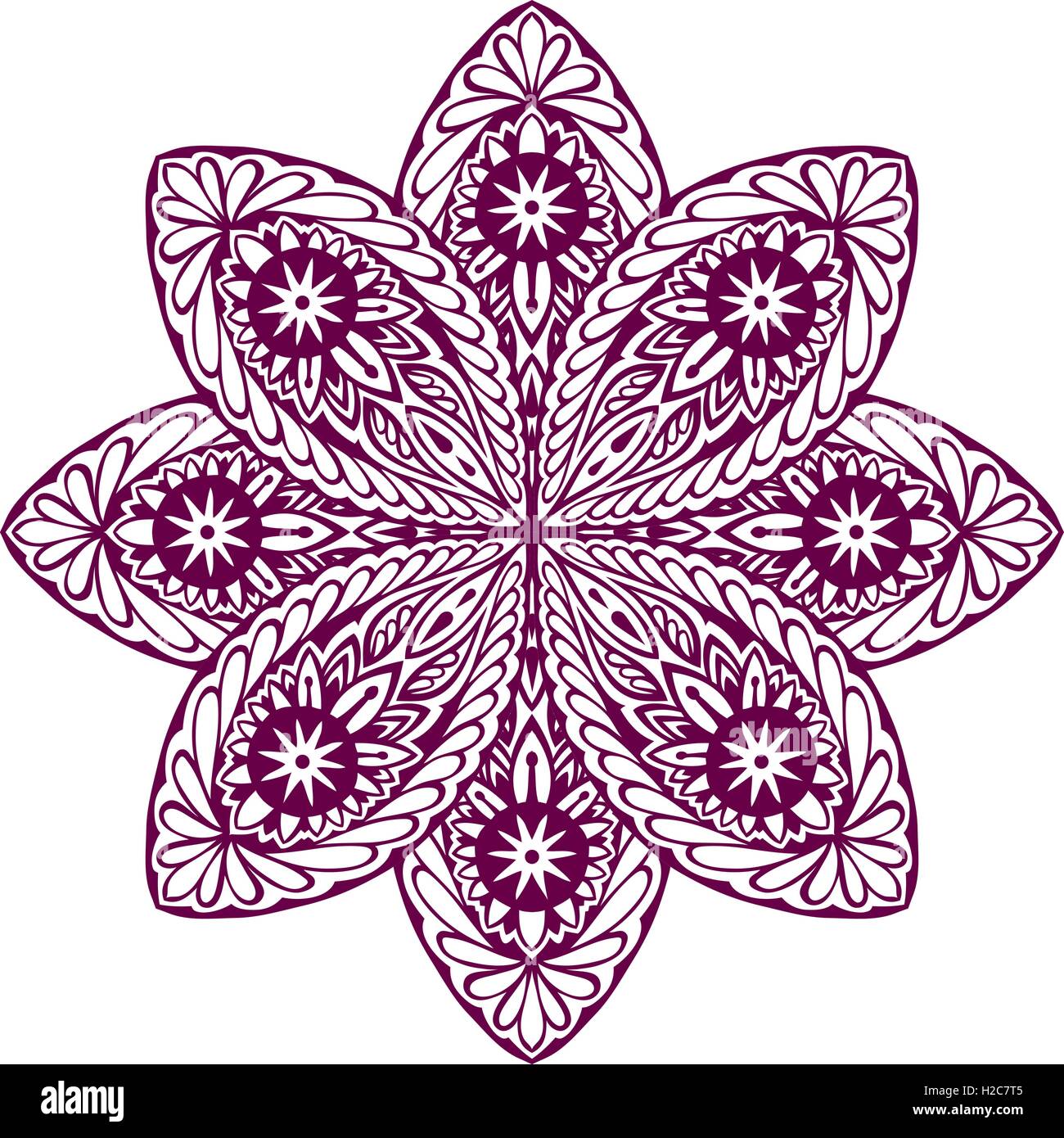 Ornament schöne ethnische Mandala. Geometrischen Kreis Element. Vektor-illustration Stock Vektor