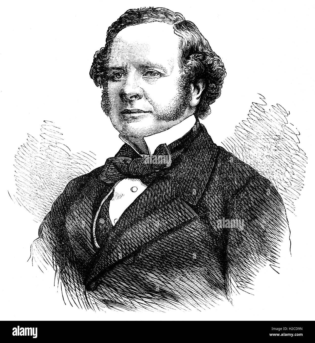 Granville George Leveson-Gower, oder Earl Granville(1815 – 1891), war ein britischer liberaler Staatsmann.  Er ist bekannt als Staatssekretär für auswärtige Angelegenheiten, die in Zusammenarbeit mit seinem besten Freund, Premierminister Gladstone Großbritannien frei von europäischen Kriege und Verbesserung der Beziehungen mit den Vereinigten Staaten nach der Belastung während des amerikanischen Bürgerkriegs gehalten. Stockfoto