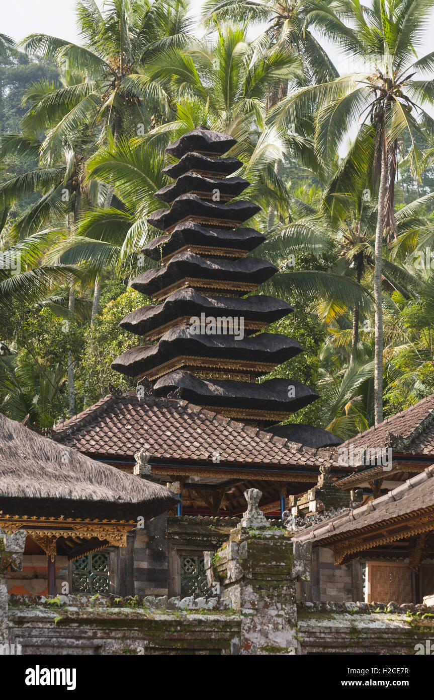 Indonesien, Bali, Bangli, Pura Kehen Tempel, Heiliger Bezirk mit Meru Tempel Stockfoto