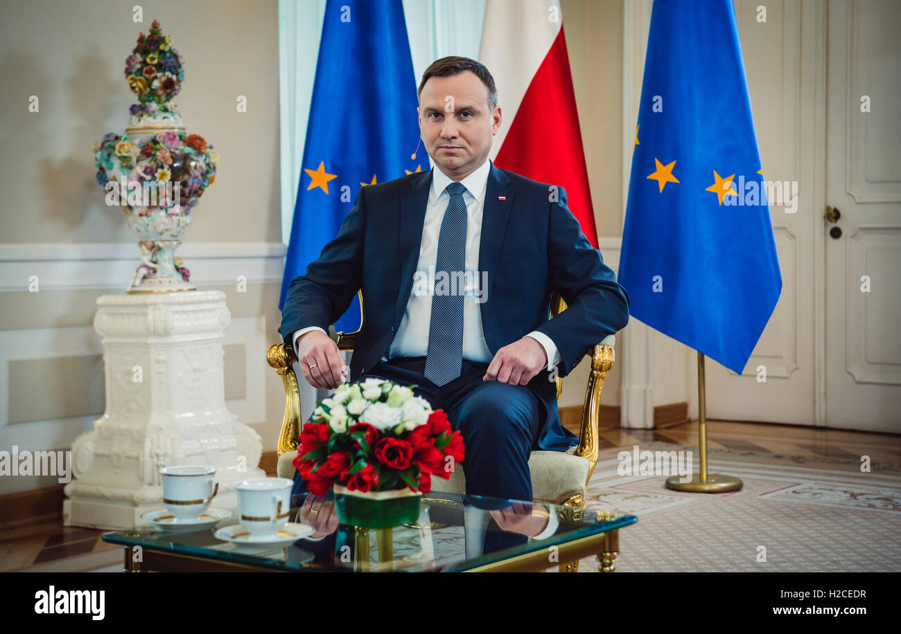 Präsident von Polen Andrzej Duda Stockfoto