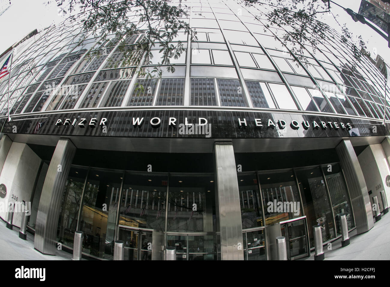 Pfizer Welthauptquartier Gebäude in Manhattan. Stockfoto