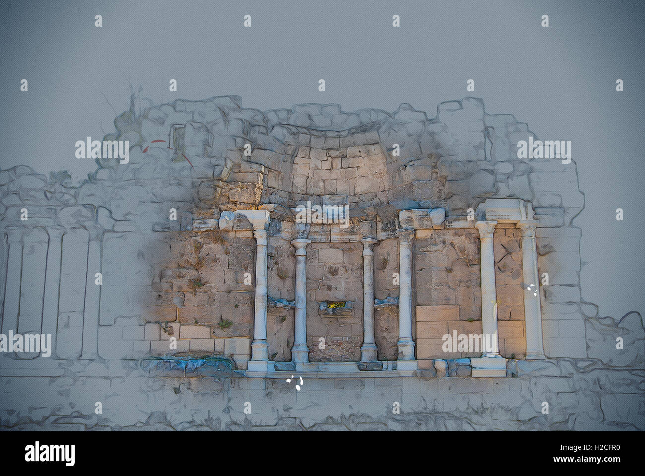 Ruinen der antiken Stadt Stockfoto