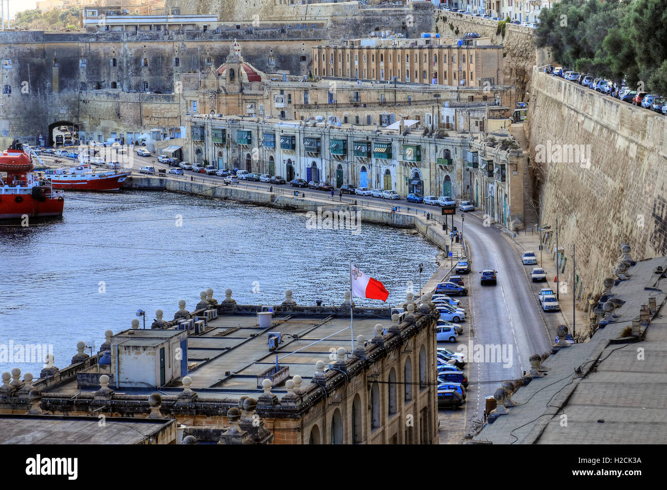 Valletta Waterfront, Malta Stockfoto