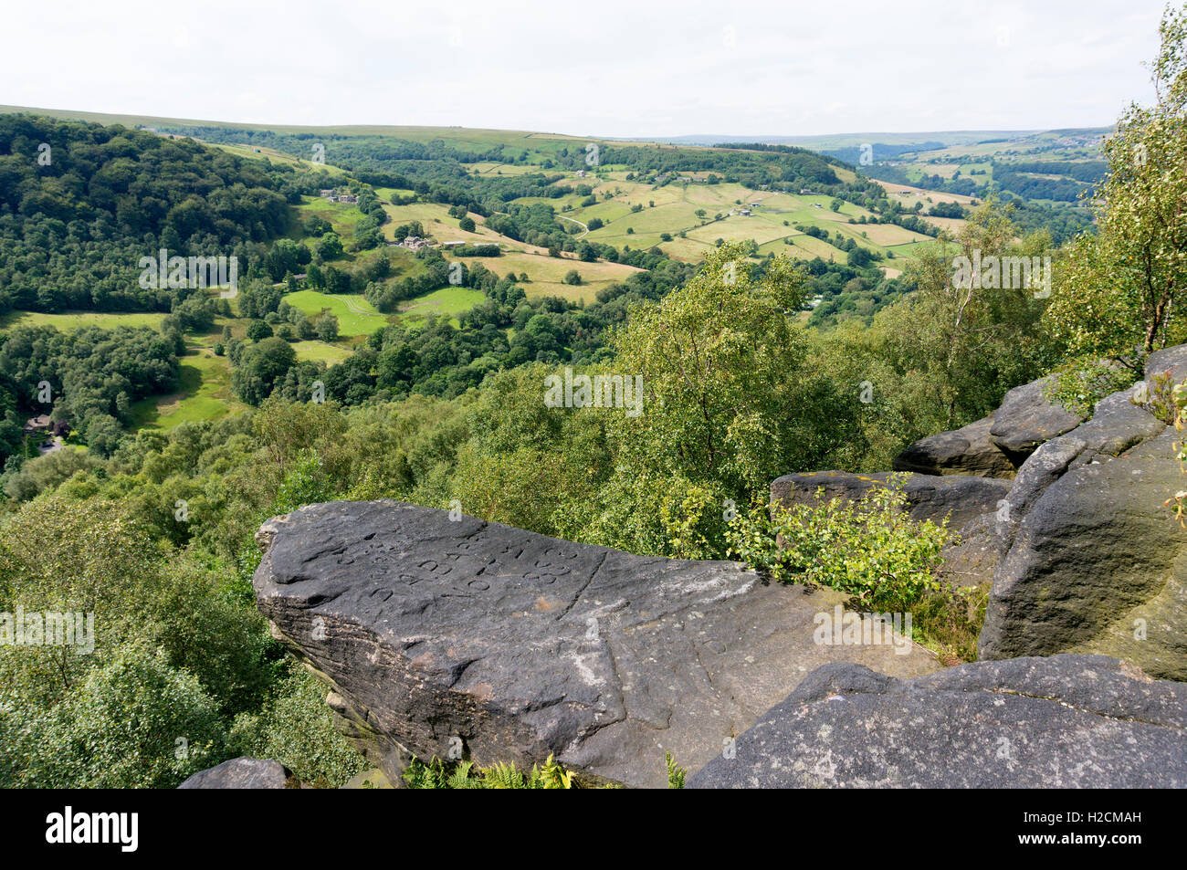 Blick über Cragg Vale, Mytholmroyd, West Yorkshire Stockfoto