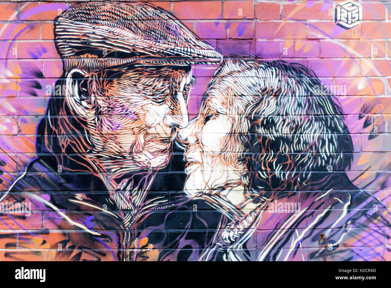 Nördlichen Viertel Street Art von C215 für Städte der Hoffnung Stockfoto