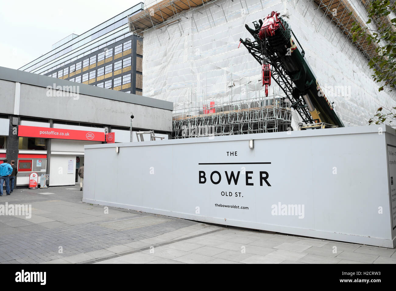 Bower Gebäude im Bau auf Old Street, Tech City, London EC1V UK KATHY DEWITT Stockfoto