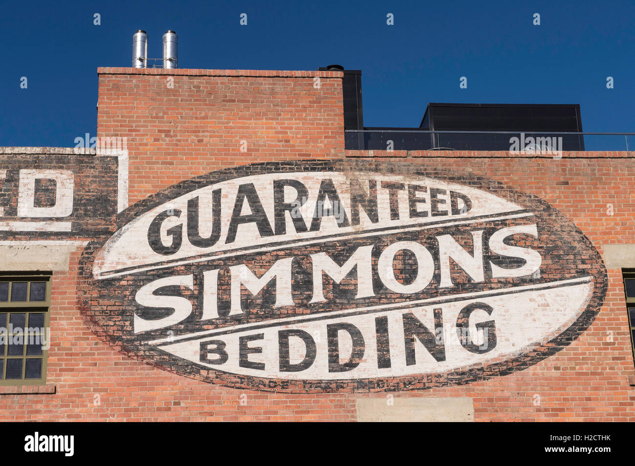 Simmons Building, East Village, Calgary, Alberta, Kanada Stockfoto