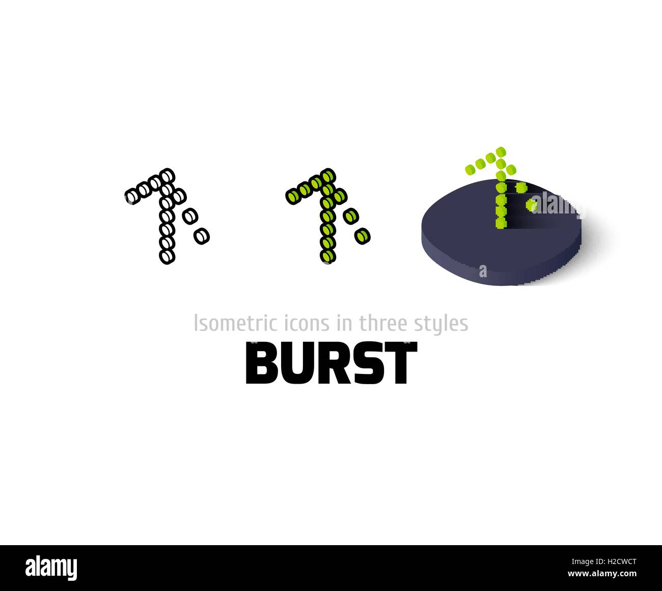 Burst-Symbol im anderen Stil Stock Vektor