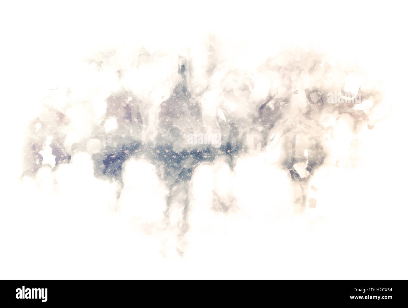 Pendler der Stadt im winter Stockfoto