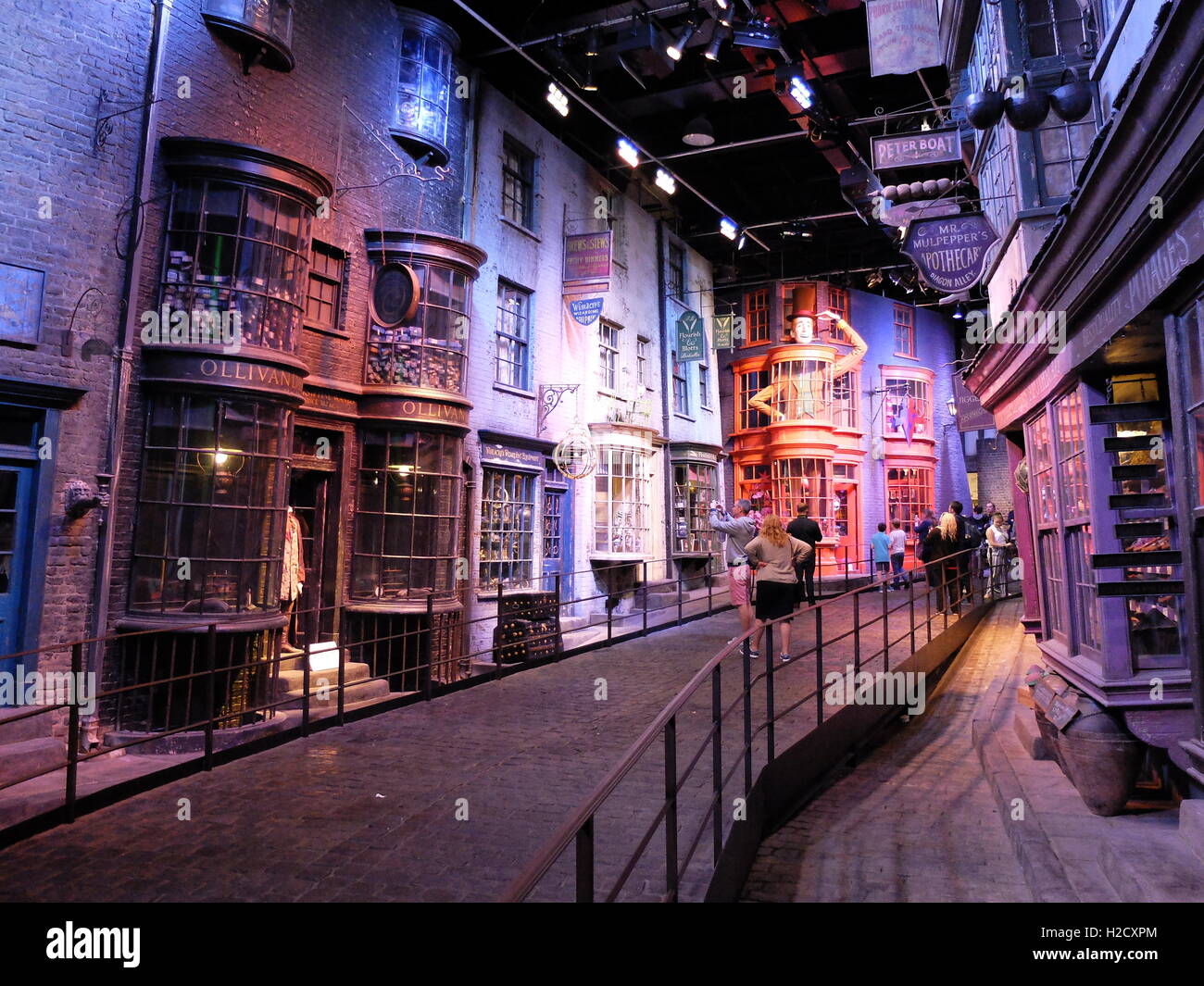 Das Making of Harry Potter Warner Bros Studio Tour, London. Diagon Gasse Stockfoto